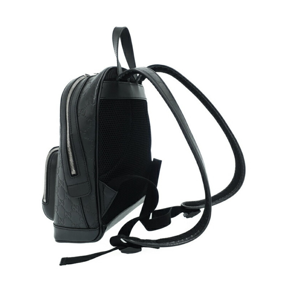 Gucci Leather ssima Black Backpack Signature